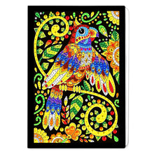 Load image into Gallery viewer, 50 Pages A5 Special Shaped Diamond Painting Diary Book for Teen(Abstract Parrot)
