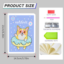 Load image into Gallery viewer, 50 Pages A5 Special Shaped Diamond Painting Diary Book (Cartoon Donut Corgi)
