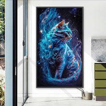Load image into Gallery viewer, AB Diamond Painting - Full Round - starry sky cat (40*70CM)
