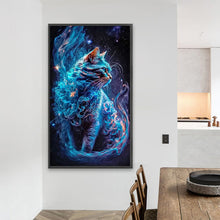 Load image into Gallery viewer, AB Diamond Painting - Full Round - starry sky cat (40*70CM)
