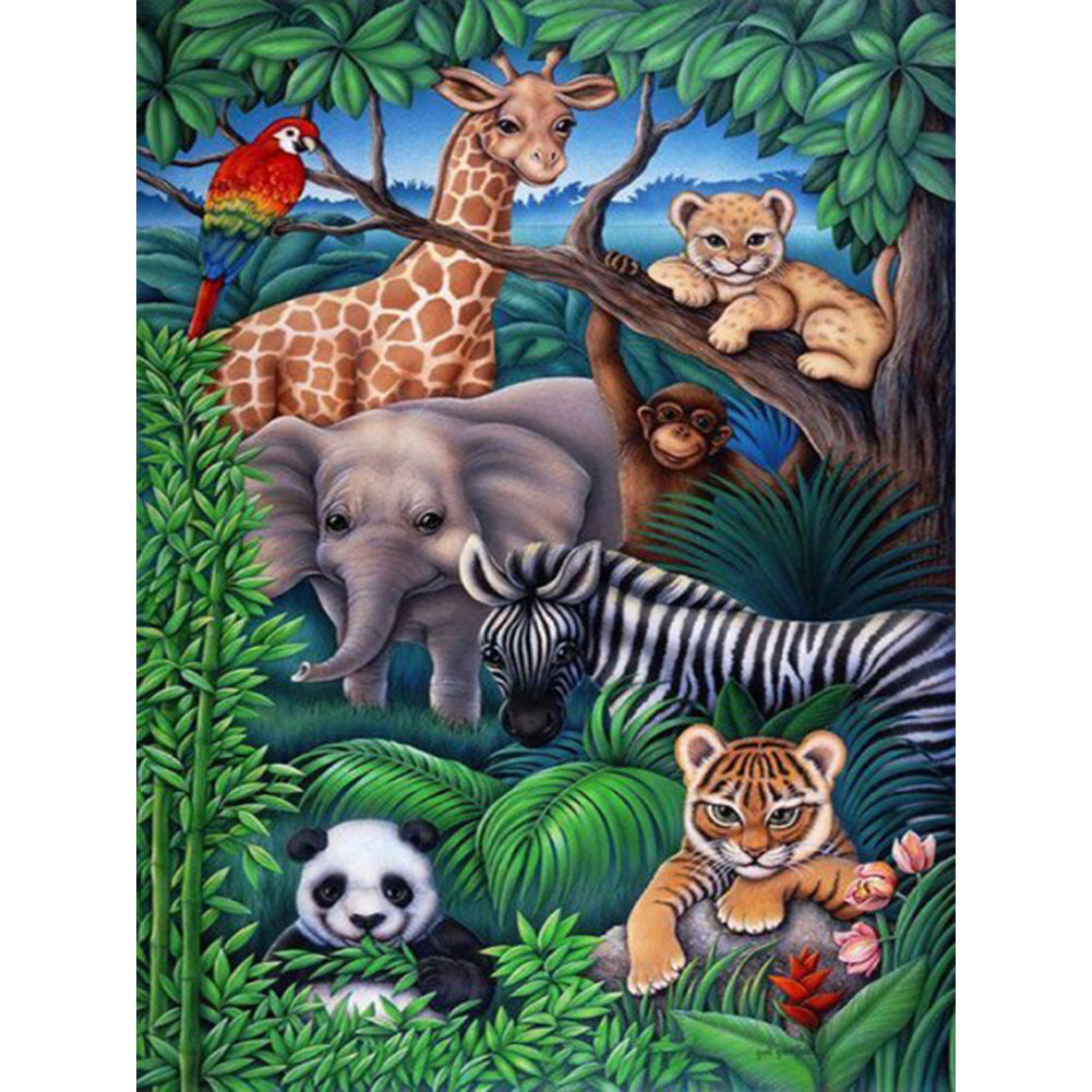 Diamond Painting - Full Round - zoo (30*40CM)