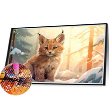 Load image into Gallery viewer, Diamond Painting - Full Round - snow animal cat (40*30CM)
