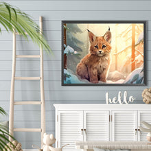 Load image into Gallery viewer, Diamond Painting - Full Round - snow animal cat (40*30CM)
