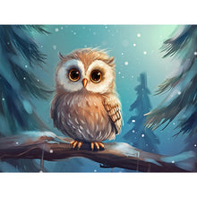 Load image into Gallery viewer, Diamond Painting - Full Round - Snow animal owl (40*30CM)

