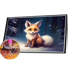 Load image into Gallery viewer, Diamond Painting - Full Round - snow animal fox (40*30CM)

