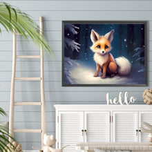 Load image into Gallery viewer, Diamond Painting - Full Round - snow animal fox (40*30CM)
