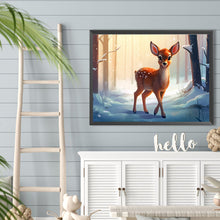 Load image into Gallery viewer, Diamond Painting - Full Round - snow animal elk (40*30CM)
