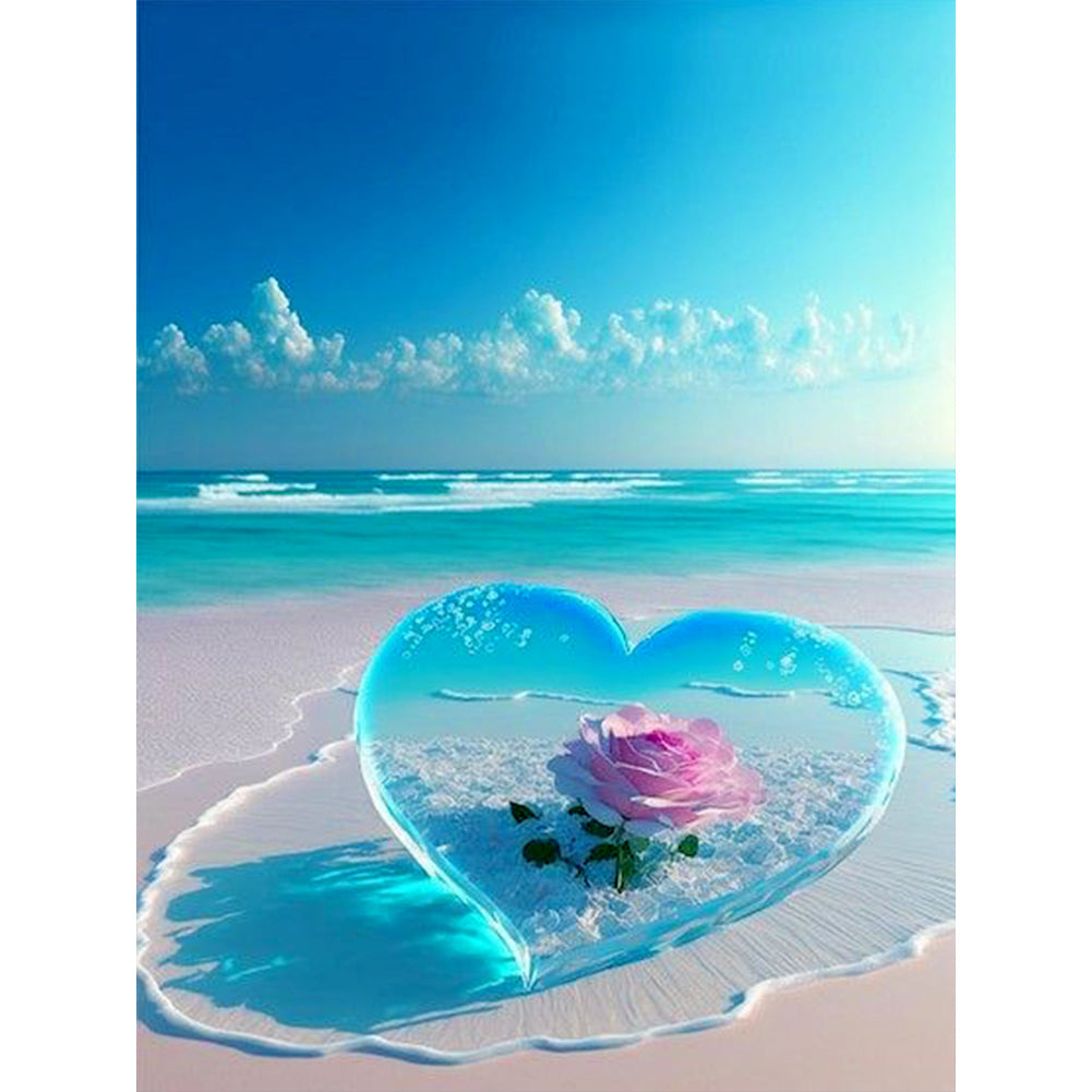 Diamond Painting - Full Round - Dream love and beach (30*40CM)