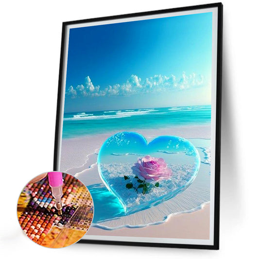 Diamond Painting - Full Round - Dream love and beach (30*40CM)