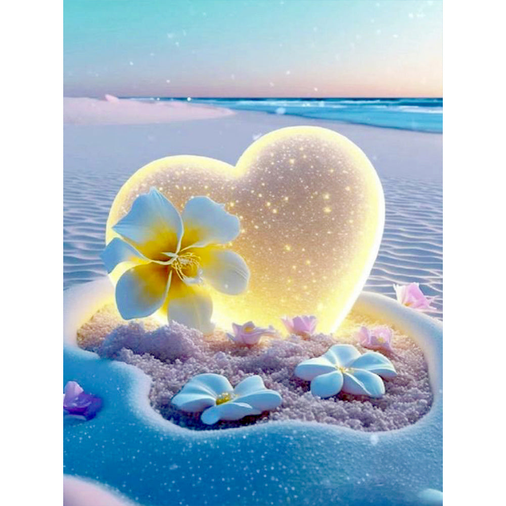 Diamond Painting - Full Round - Dream love and beach (30*40CM)