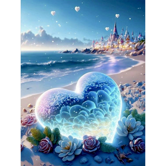 Diamond Painting - Full Round - Dream love and beach (30*40CM)