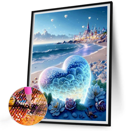 Diamond Painting - Full Round - Dream love and beach (30*40CM)