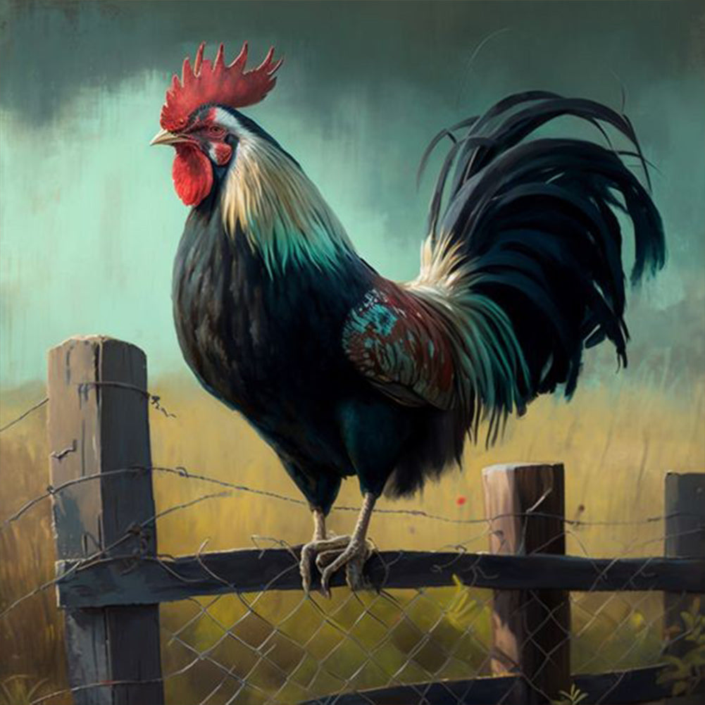 Diamond Painting - Full Round - Rooster (30*30CM)