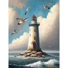 Load image into Gallery viewer, Diamond Painting - Full Round - seaside lighthouse (30*40CM)
