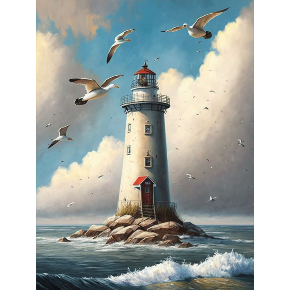 Diamond Painting - Full Round - seaside lighthouse (30*40CM)