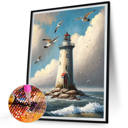 Diamond Painting - Full Round - seaside lighthouse (30*40CM)