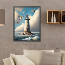 Load image into Gallery viewer, Diamond Painting - Full Round - seaside lighthouse (30*40CM)
