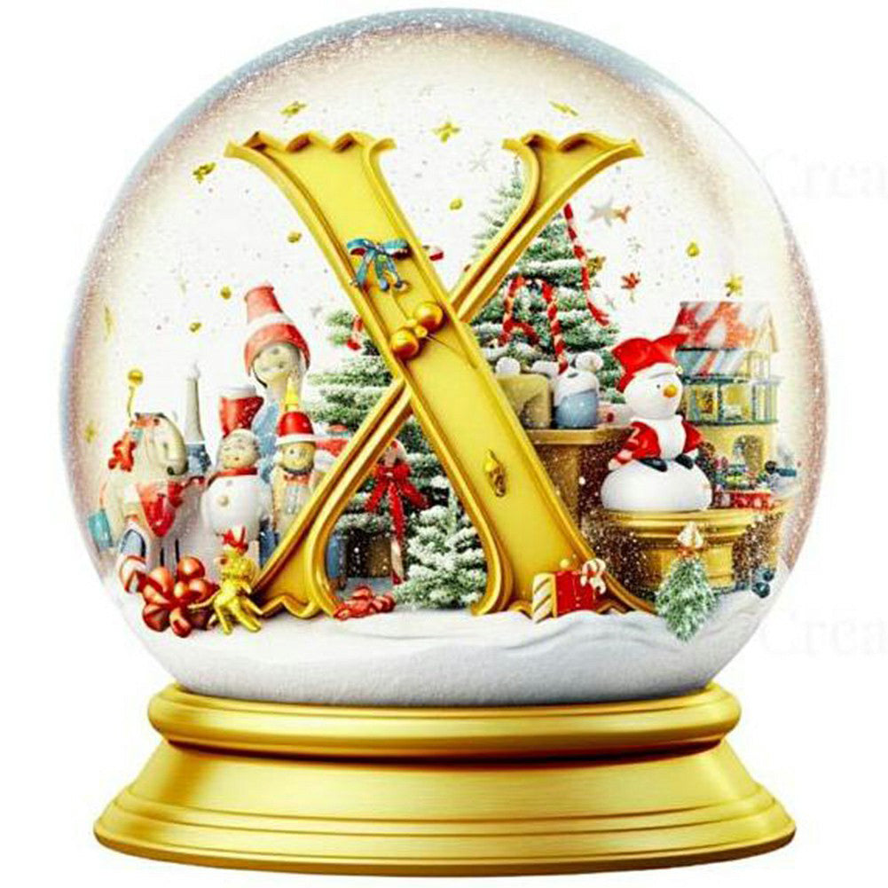 Diamond Painting - Full Round - Christmas Crystal BallX (30*30CM)