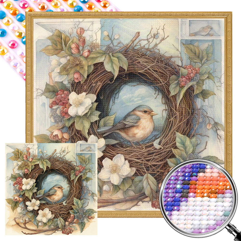 AB Diamond Painting - Full Round - bird's nest (40*40CM)
