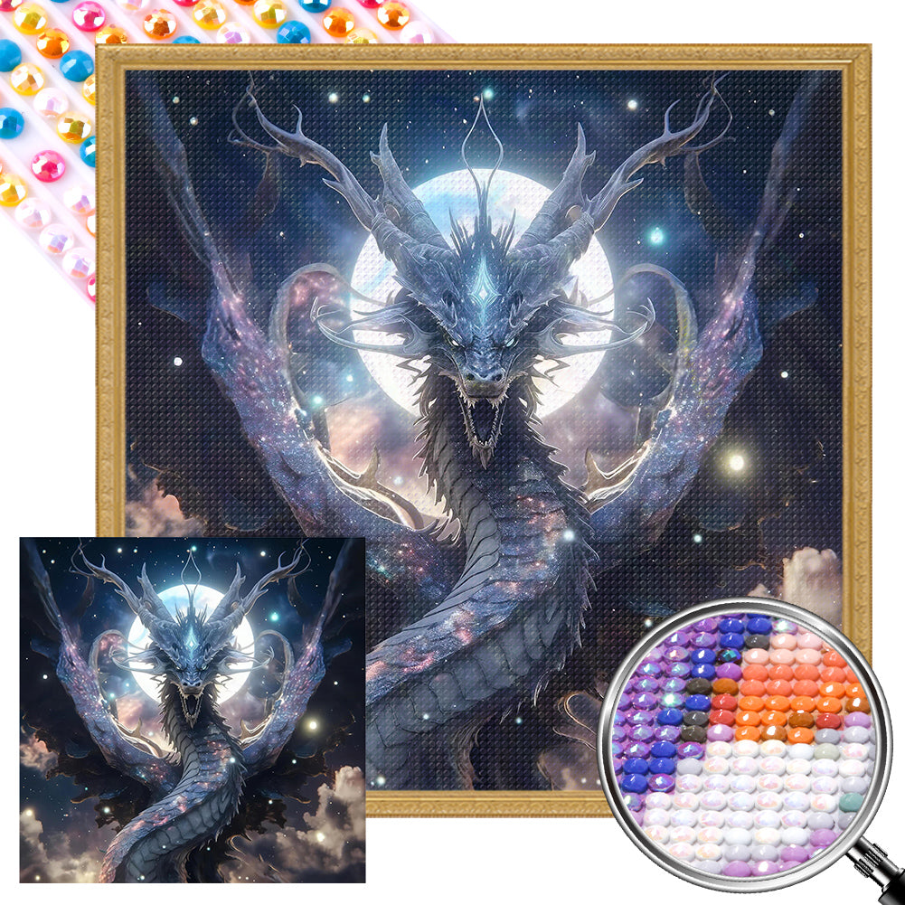AB Diamond Painting - Full Round - roaring dragon (40*40CM)