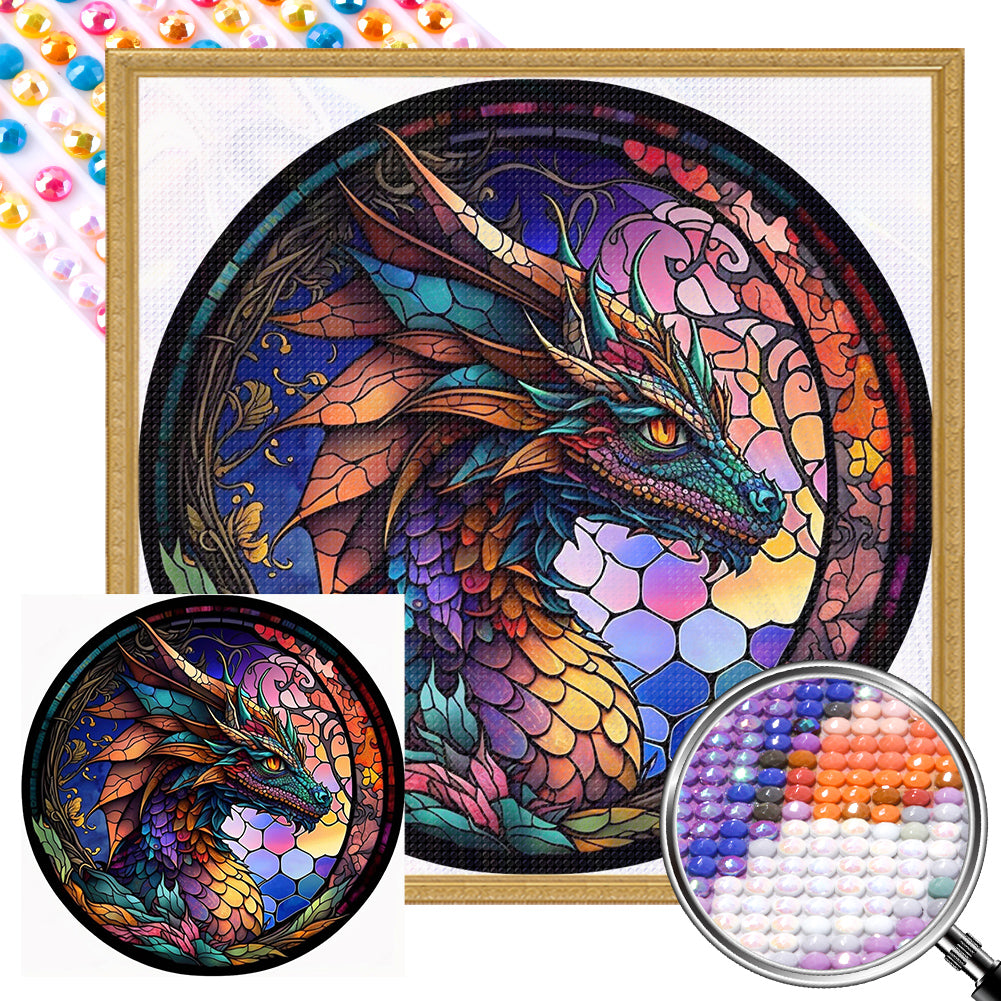 AB Diamond Painting - Full Round - Colorful dragon (40*40CM)