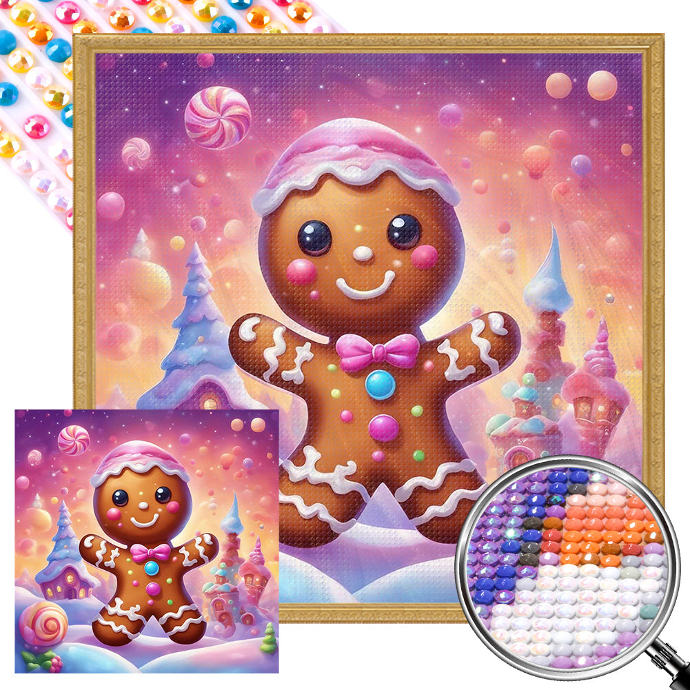 AB Diamond Painting - Full Round - Ginger Cookies and Candy House (40*40CM)