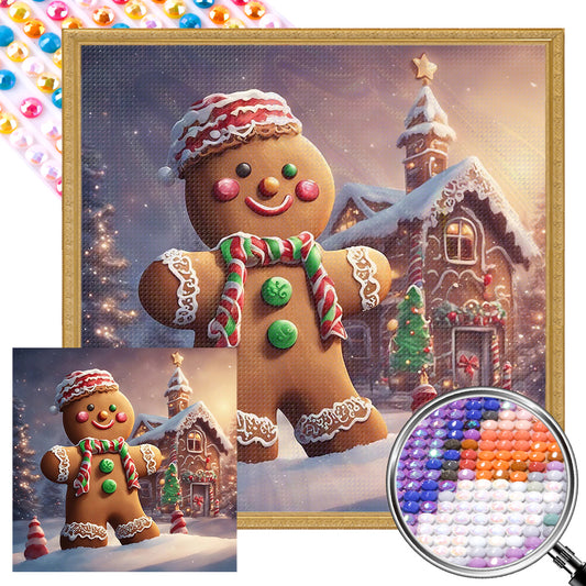AB Diamond Painting - Full Round - Ginger Cookies and Candy House (40*40CM)