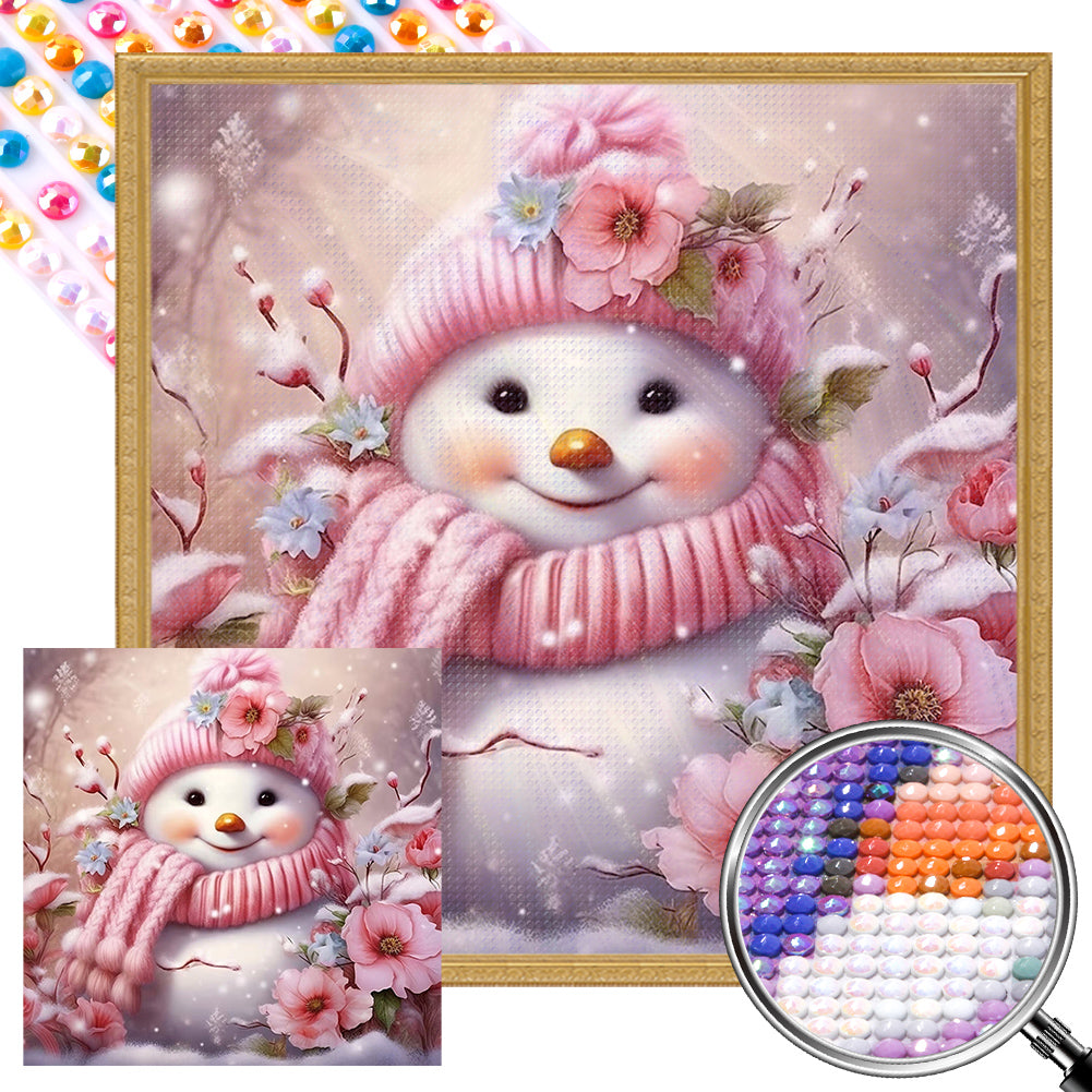 AB Diamond Painting - Full Round - snowman (40*40CM)