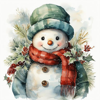 AB Diamond Painting - Full Round - snowman (40*40CM)