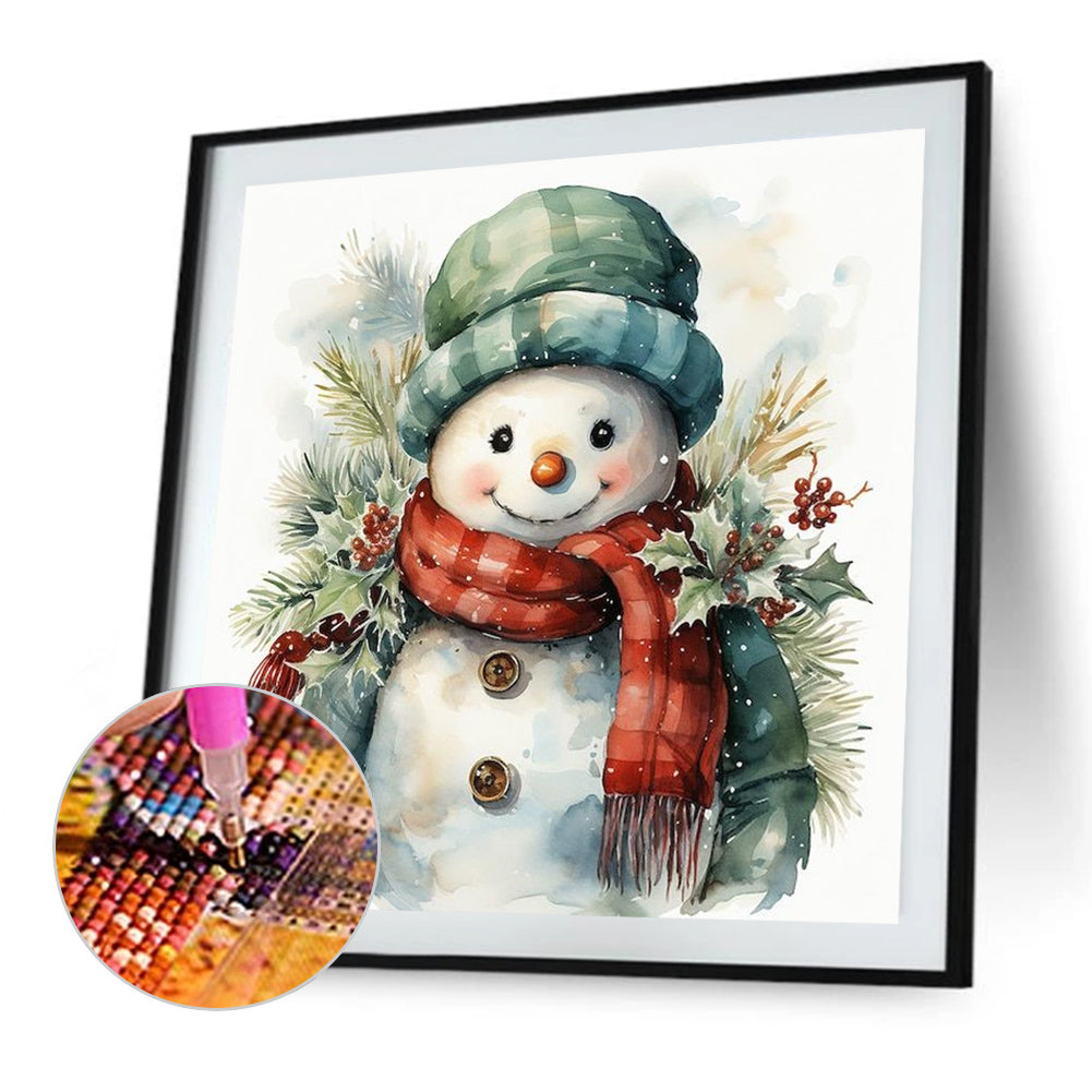 AB Diamond Painting - Full Round - snowman (40*40CM)