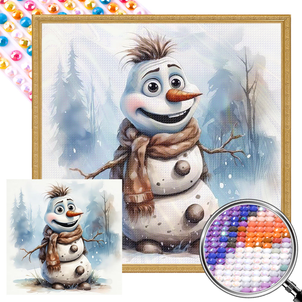 AB Diamond Painting - Full Round - snowman (40*40CM)