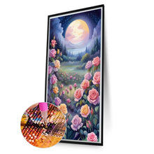 Load image into Gallery viewer, AB Diamond Painting - Full Round - flowers under the moon (40*70CM)

