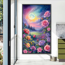 Load image into Gallery viewer, AB Diamond Painting - Full Round - flowers under the moon (40*70CM)
