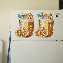 Load image into Gallery viewer, Round+Special Shape Diamond Art Fridge Magnets Sticker(Lemon Tea SparklingWater)
