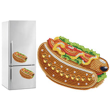 Load image into Gallery viewer, Round+Special Shape Diamond Art Fridge Magnets Sticker (Hot Dog Hamburger #3)

