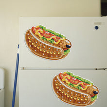 Load image into Gallery viewer, Round+Special Shape Diamond Art Fridge Magnets Sticker (Hot Dog Hamburger #3)
