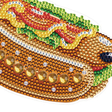 Load image into Gallery viewer, Round+Special Shape Diamond Art Fridge Magnets Sticker (Hot Dog Hamburger #3)
