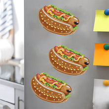 Load image into Gallery viewer, Round+Special Shape Diamond Art Fridge Magnets Sticker (Hot Dog Hamburger #3)
