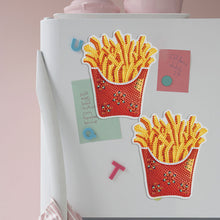 Load image into Gallery viewer, Round+Special Shape Diamond Art Fridge Magnets Sticker (French Fries)
