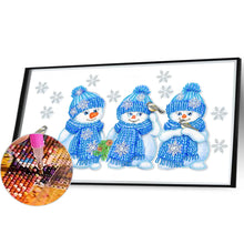 Load image into Gallery viewer, Diamond Painting - Partial Special Shaped - Three little snowmen (50*30CM)
