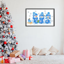 Load image into Gallery viewer, Diamond Painting - Partial Special Shaped - Three little snowmen (50*30CM)
