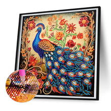 Load image into Gallery viewer, Diamond Painting - Partial Special Shaped - Peacock (30*30CM)
