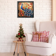Load image into Gallery viewer, Diamond Painting - Partial Special Shaped - Peacock (30*30CM)
