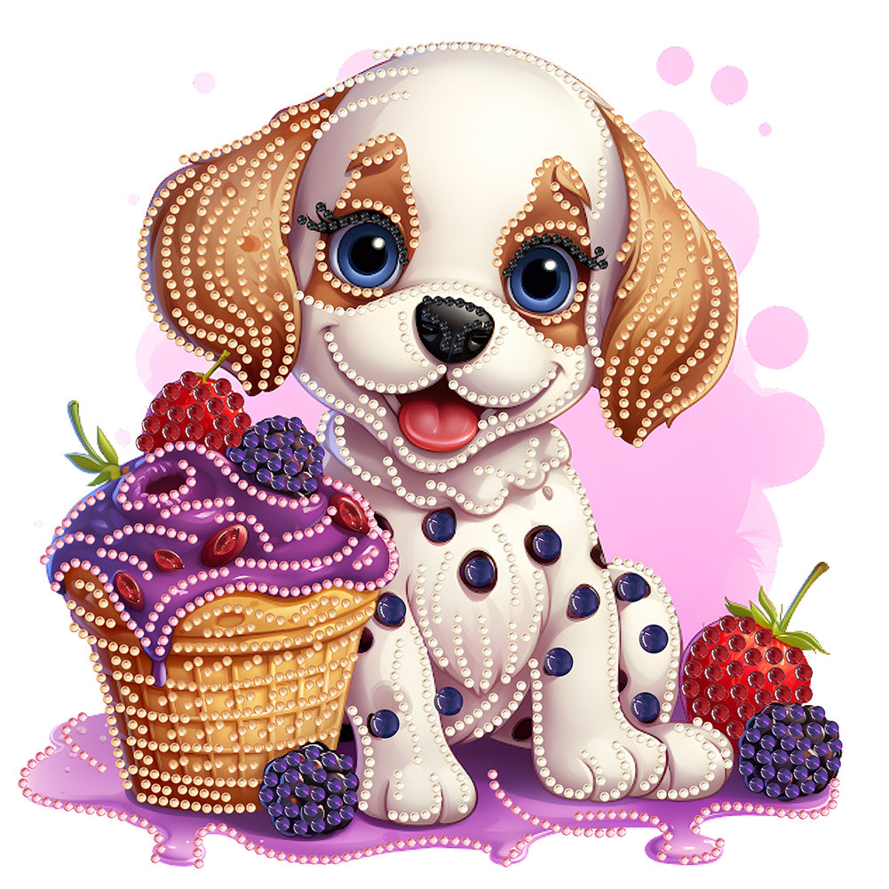 Diamond Painting - Partial Special Shaped - puppy (30*30CM)