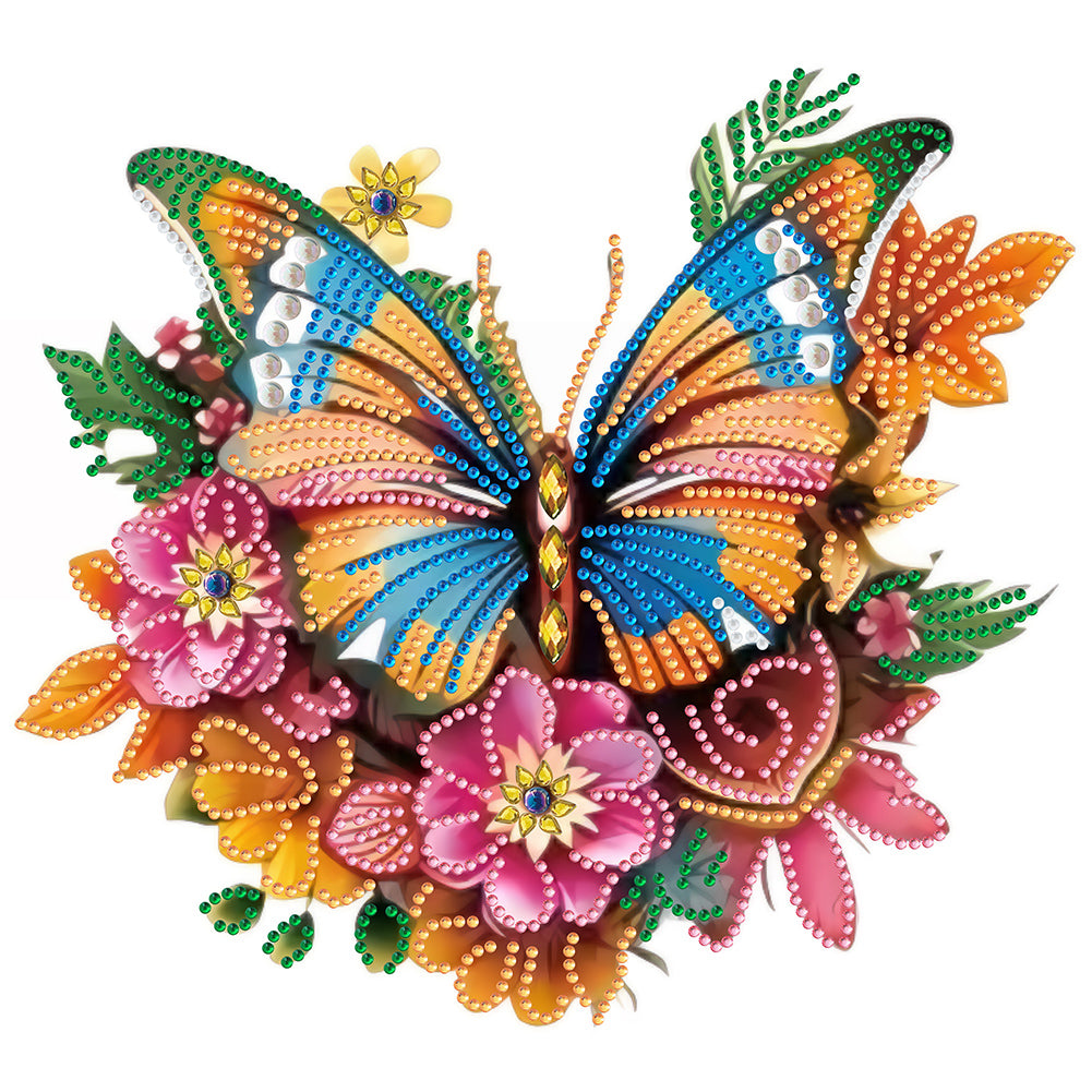 Diamond Painting - Partial Special Shaped - Butterfly (30*30CM)