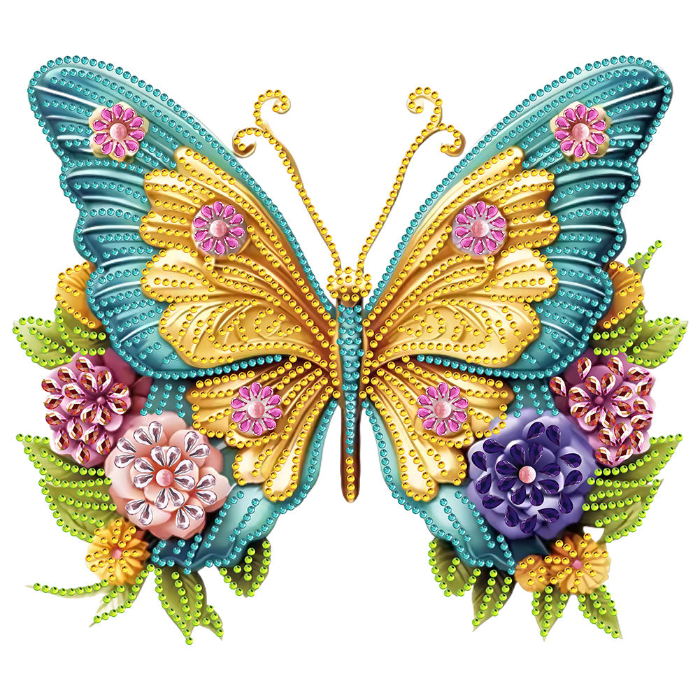 Diamond Painting - Partial Special Shaped - Butterfly (30*30CM)