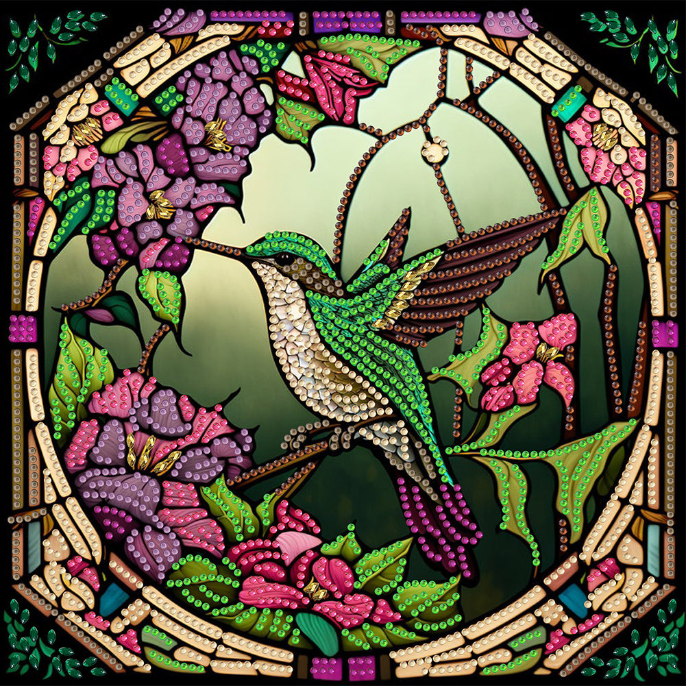 Diamond Painting - Partial Special Shaped - hummingbird (30*30CM)