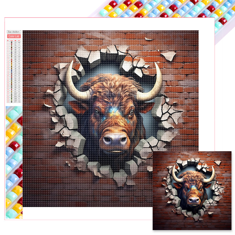Diamond Painting - Full Square - Animals that break the wall (30*30CM)