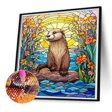 Load image into Gallery viewer, Diamond Painting - Full Round - stained glass otter (30*30CM)
