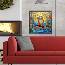 Load image into Gallery viewer, Diamond Painting - Full Round - stained glass otter (30*30CM)
